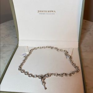 Judith Ripka Sterling 20” necklace with key charm